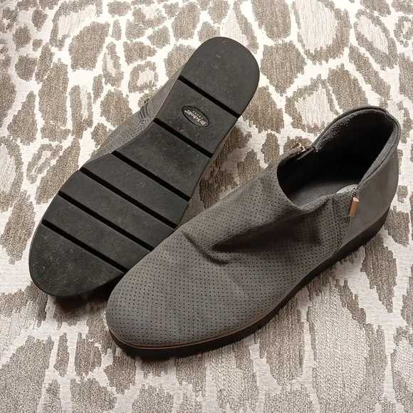 Dr. Scholl's Slip-on Faux Leather Sneaker Gray Shoes Women's Size 7.5M - Picture 3 of 5